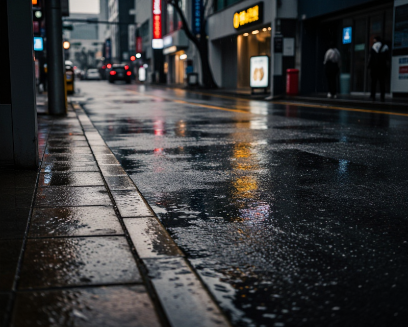 Rainy Seoul Street