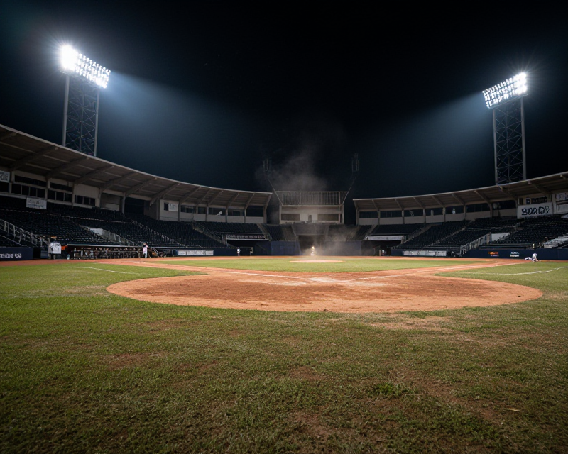 Cinematic Baseball Stadium Night