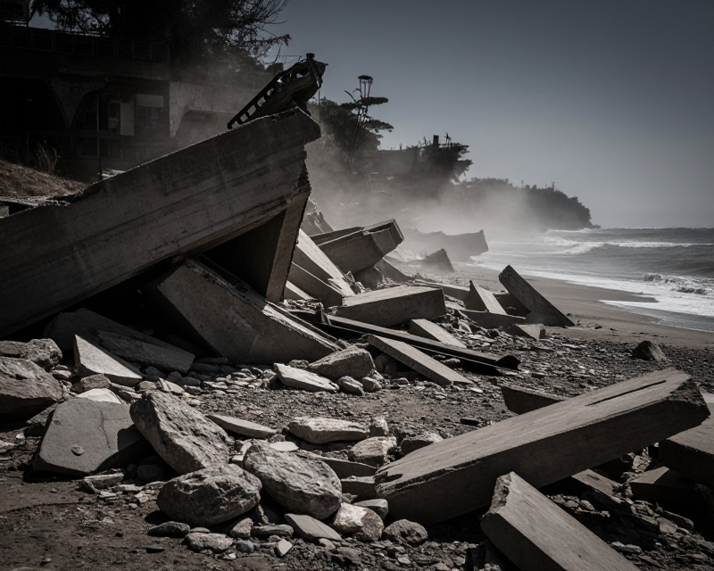 Earthquake Devastation Scene