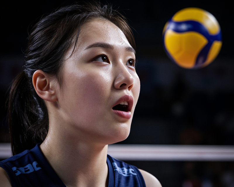 Dramatic Volleyball Intensity