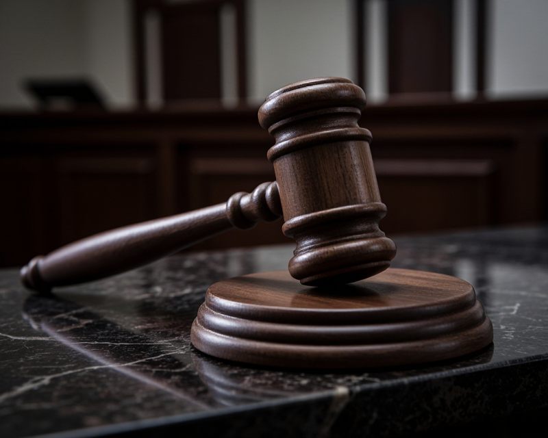 Judicial Gavel in Shadow
