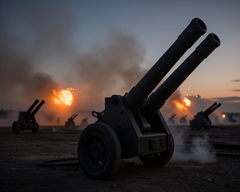North Korean Artillery Drill Atmosphere